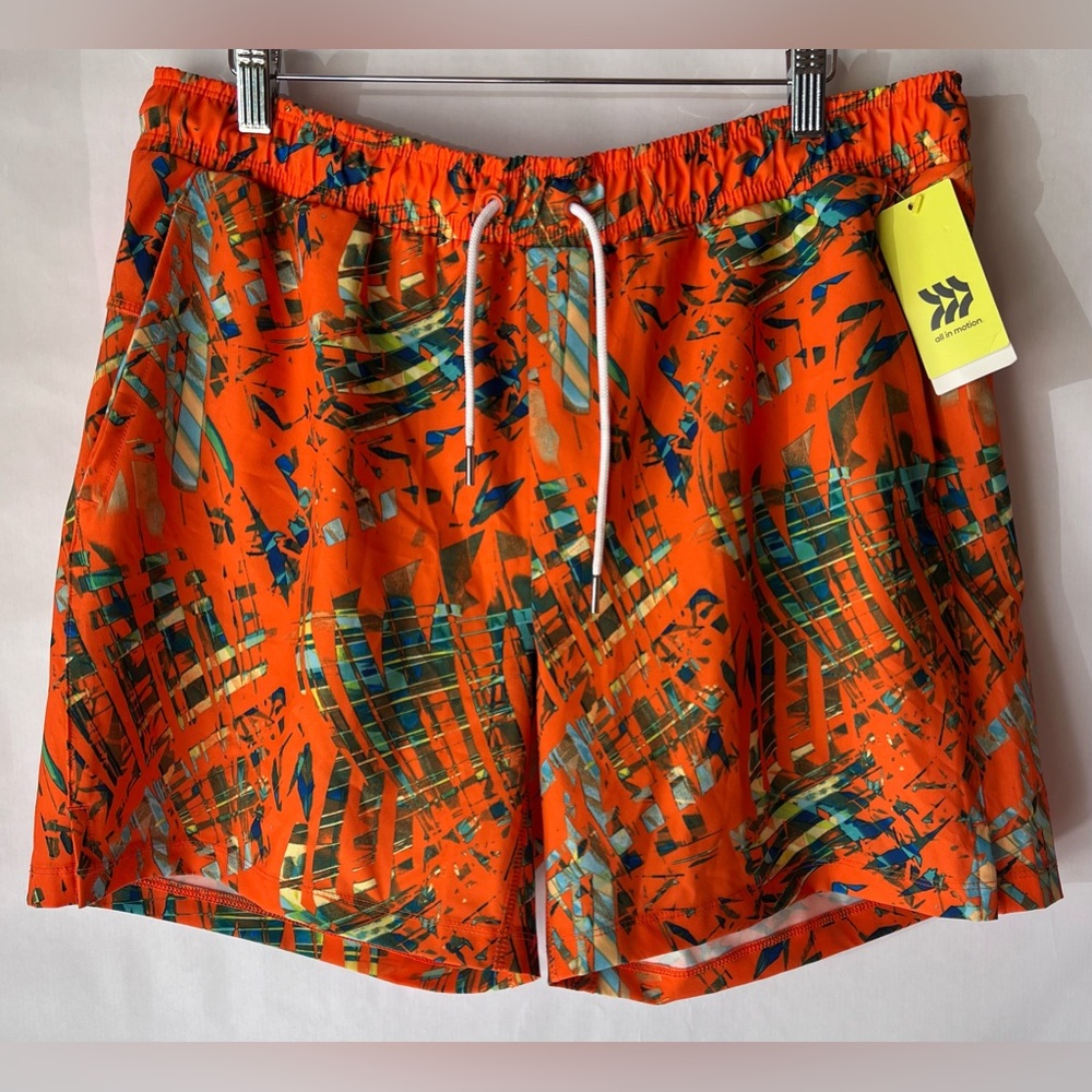 All in Motion Men's Size Large UPF‎ Hybrid Shorts Orange NEW